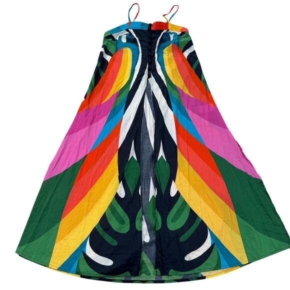 FARM Rio Dresses & Skirts - FARM Rio Macaw Stripes Maxi Dress S Multicolor Cotton Beach Cover-Up
